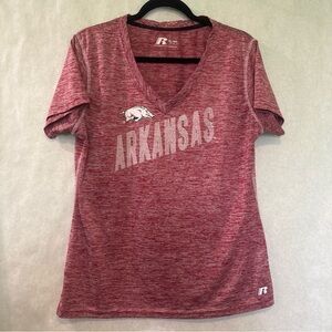 Russell Athletic Heathered Red Crew Neck Tee